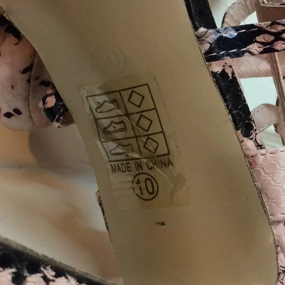 Athena Pink & Black Sexy Lace Up Stilettos - Picture 8 of 8